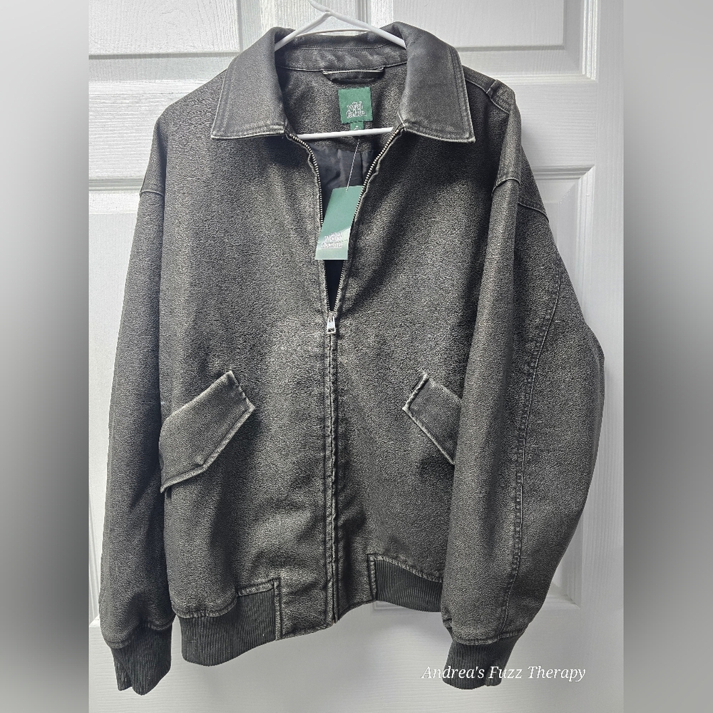 Solid Charcoal Men's Bomber Jacket
